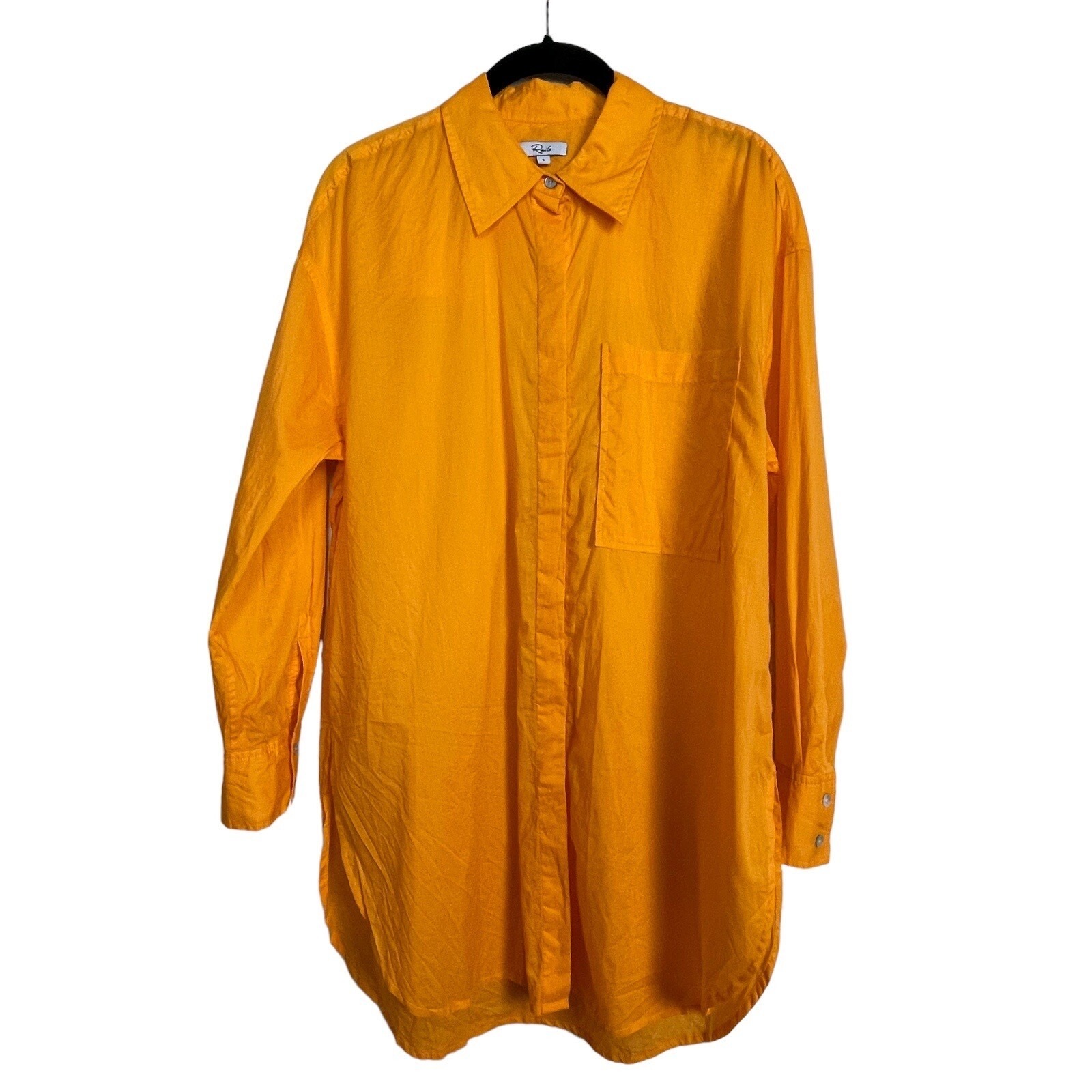 Rails Boyfriend Shirt Orange Relaxed Drop Shoulder Cali Minimalist Casual